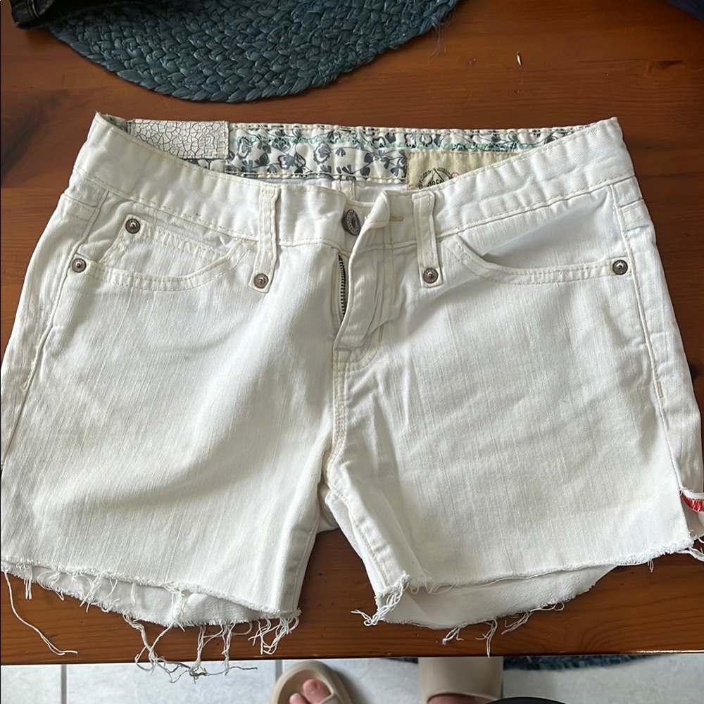 Women's White Denim Shorts